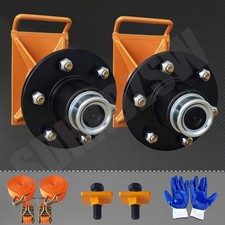 Pair Upgraded 6x5.5 Lug Superior Shipping Container Wheels,Bolt-on Spindle Kit picture