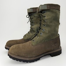 Timberland Men’s Rare Premium Military Gaiter Boots WP Nubuck Size 11 03885-NH picture