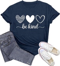 Be Kind Tie Dye T-Shirt for Women - Inspirational Teacher Top picture