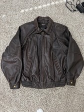 VTG Wilsons Leather Bomber Jacket Men’s Large Thinsulate Lined Brown 80s AMAZING picture