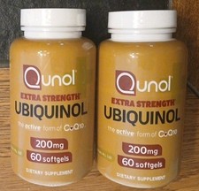 2 Ubiquinol, Qunol Extra Strength 200 mg. (60 Softgels X 2) EXP 08/2026  picture