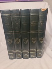 Lot Of 5 The Harvard Classics Deluxe Edition Green 1930s picture