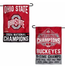 Ohio State Buckeyes Champs GARDEN FLAG 12” X 18” Ohio State Premium Garden Flag picture
