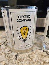 Vinatge Monopoly 1960s Lowball Glass Utiliies picture