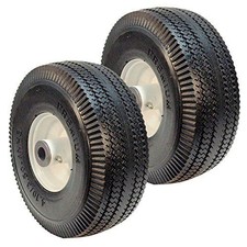 GENUINE ROTARY PART # 15087 4.10X3.50-4 FLAT FREE WHEEL ASSEMBLY 2 PACK picture