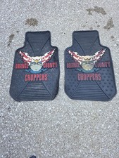 Vintage 2003 Orange County Choppers OCC Rubber Floor Mats Pair USA Motorcycle picture