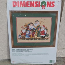 VTGHTFNIP DIMENSIONS COUNTED CROSS STITCH KIT SANTA QUINTET picture