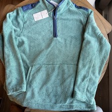 Tommy Bahama Men's Quarter Zip Sweatshirt Size Large teal NWT picture