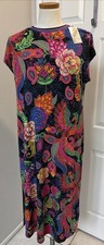 BNWT Johnny Was Janie Favorite Relaxed Jersey Dress Large Emberwing Scarf Print picture