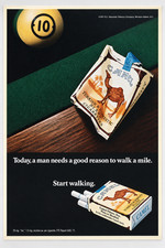1972 CAMEL CIGARETTES & Billiards Pool Ad Retro Reprint Photo Poster Picture picture