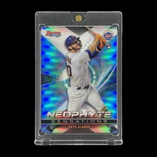 PETE ALONSO ROOKIE REFRACTOR BLUE CHROME CARD 2019 Bowman's Best - Orioles picture