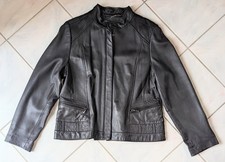 A.N.A. A New Approach Women's XL Genuine Lambskin Leather Moto Jacket Brown picture