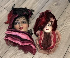 Vintage Unique Creations San Francisco Art Deco Lady Face Wall Masks Decor picture