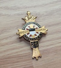 Vintage Central City Knights Templar Syracuse NY 25 Years Collectible Lapel Pin  picture
