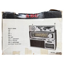 Vintage ABC 3000 Solid State Multi-Band Electric Portable Radio Receiver Silver picture