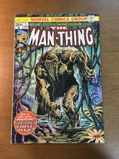 The Man-Thing #1 (1974) Key 1st Solo Series Frank Brunner Cover Marvel Comics VF picture