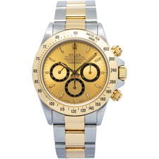 Rolex Daytona Zenith 16523 Oyster Steel & YG Champagne Stick Auto 40mm picture