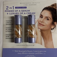 MEANINGFUL BEAUTY  CINDY CRAWFORD 2 in 1 Crème De Serum 2 PK, 1 Fl Oz Each picture