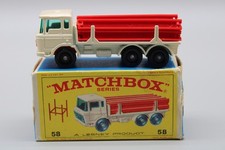 Matchbox No. 58 D.A.F. Girder Truck White/Red Diecast  1-75 Vintage w/ Box picture