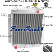3 Rows Aluminum Radiator FOR 1954 1955 56 Ford Customline Club Country Sedan V8' picture