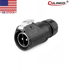 CNLINKO 2 Pin 50A Power Connector Male Plug Waterproof IP67 High Amp picture