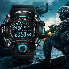 Men Waterproof Digital Sports Watch Military Tactical LED Backlight Wristwatch picture