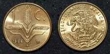 * 1966 Mexico 1 Centavo - Uncirculated - KM417 - Brass picture