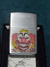 Vintage 2002 Evil Killer Clown Zippo Lighter 🤡 picture