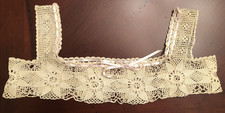 Vintage Victorian Edwardian Style Handmade Womens Crocheted Chemise Lace Yoke picture