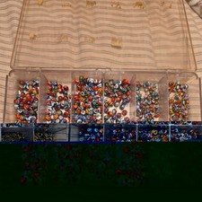 HUGE VTG  LOT Venetian millefiori glass beads, mid century circa 1950s–1960s picture