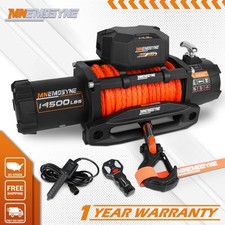 MNEMOSYNE 14500LBS Electric Winch 12V Synthetic Rope Truck Trailer 4WD Jeep 4X4 picture