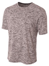 A4 Mens Polyester Moisture Wicking Short Sleeves Space Dye Tech Tee N3296 picture