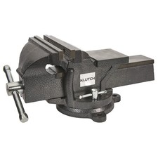 Klutch 8in. Heavy-Duty Bench Vise, 360° Swivel Base, Built-In Anvil, Cast Iron picture