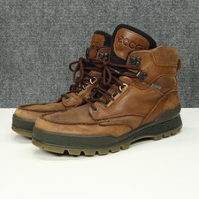 ECCO Track Boots Mens Size 11 Brown Leather Gore-Tex Waterproof Winter Snow picture