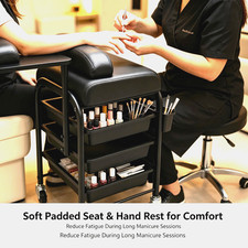 Beauty Salon Storage Trolley Cart Hair Styling Nail Beauty Station Makeup Salon picture