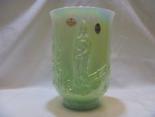 Fenton Empress Vase, Satin Finish, NIB, Historical Coll, Sea Green, 7.5