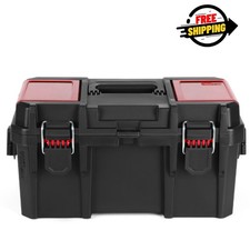 Hyper Tough 16-Inch Toolbox – Heavy-Duty Resin Storage with Padlock Security picture