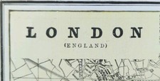 Vintage 1896 LONDON ENGLAND Map 22