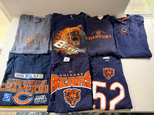 Set of 7 Chicago Bears T-Shirts XL/2XL NFL Vintage Champs Mack - As Is picture