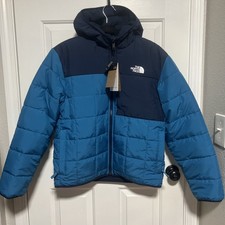 The North Face Reversible Full Zip Puffer Jacket Blue Colorblock XL NF0A88TP picture