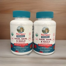 2x Mary Ruth's Organic hair skin nails strawberry 120 gummies biotin Vit C & E picture