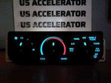97 - 03 FORD F-150 F150 A/C Heater Temperature Climate Control Unit 3 Knobs BLUE picture