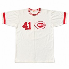 Vintage 70s 80s Tom Seaver Cincinnatti Reds MLB Jersey Men's Medium Velva Sheen picture