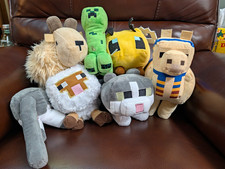 Mojang Studios Minecraft Plush Doll Lot of 5 Creeper Sheep Bee Llama Cat picture