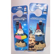 Travelocity Roaming Gnome Luggage Tag Set Swimmer & Snorkel 2 Pack New picture
