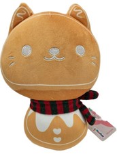 Mewaii Gingerbread Cat Plush 9 Inch Holiday Scarf Soft Toy New with Tags picture