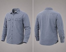L.L. Bean Chamois Cloth Shirt Men's Large - Chalk Blue.  Super Quality/Condition picture