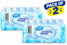 (2 PACK) Great Value Purified Drinking Water, 16.9 fl oz, 24 Count picture