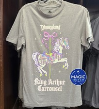 Disneyland Disney Park King Arthur Carrousel Horse Gray T-Shirt 2026 ALL SIZES picture