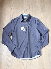 NWT Con.Struct Button Down Shirt 4 Way Stretch Slim Fit Navy Microdot Size XL picture